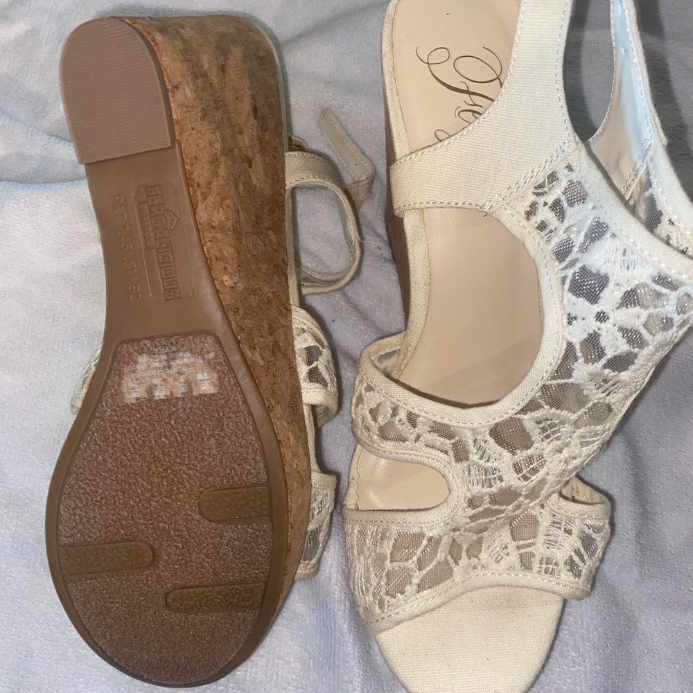 Fergie lace wedges new